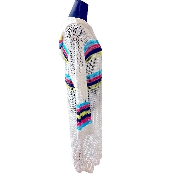 Crochet Duster White Oversized No Closure Hood NWOT Med…Balletcore Boho … - Picture 10 of 10